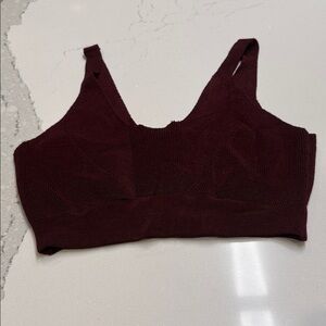 Free People Deep Burgundy Bralette Never Worn Runs Small Knit